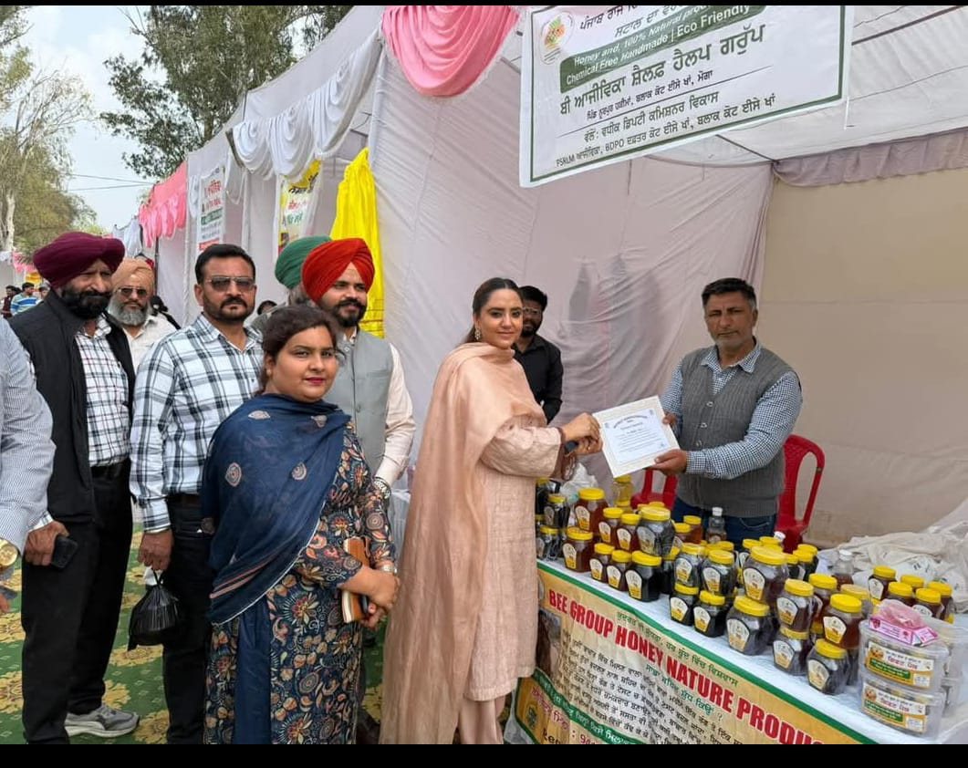 Certificate presentation for chemical-free, handmade honey